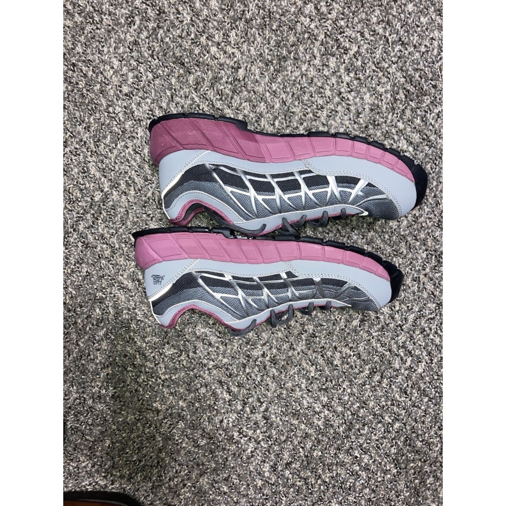 CAT Caterpillar Ergo Work Shoes Womens 10 Gray Pink Steel Toe Comfort Sneakers - Picture 10 of 13
